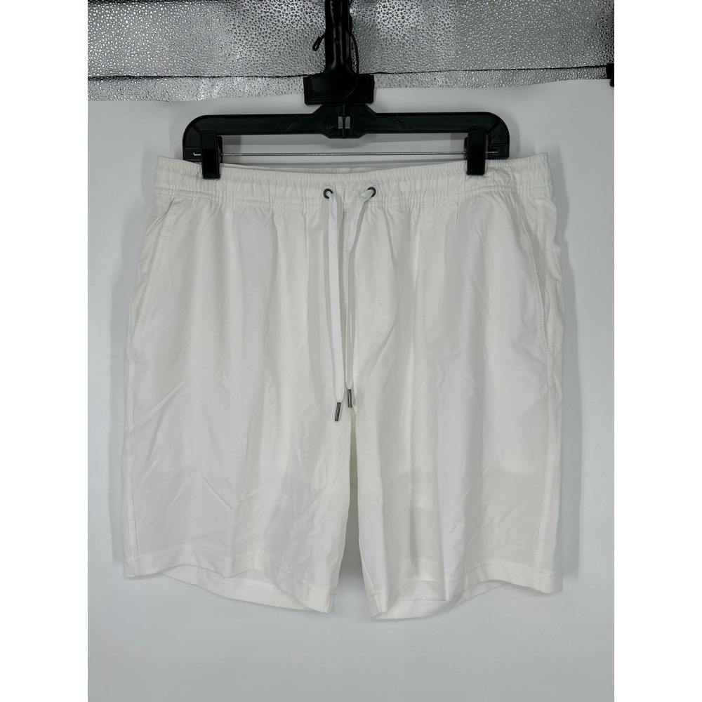 Fair Harbor Swim Shorts Trunks Bathing Suit Men's XL White 7" 7 Inch‎ Inseam